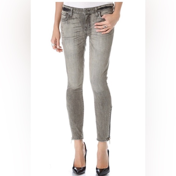 TEXTILE Elizabeth and James Davis Zip Skinny Moto Jeans Size 26 - Picture 3 of 15